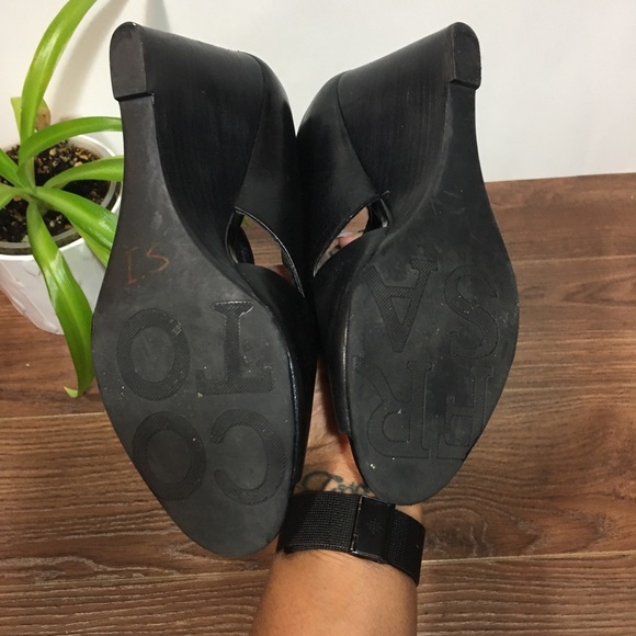 Franco Sarto, Giselle Black Sandals, Size 7 M - Picture 5 of 6